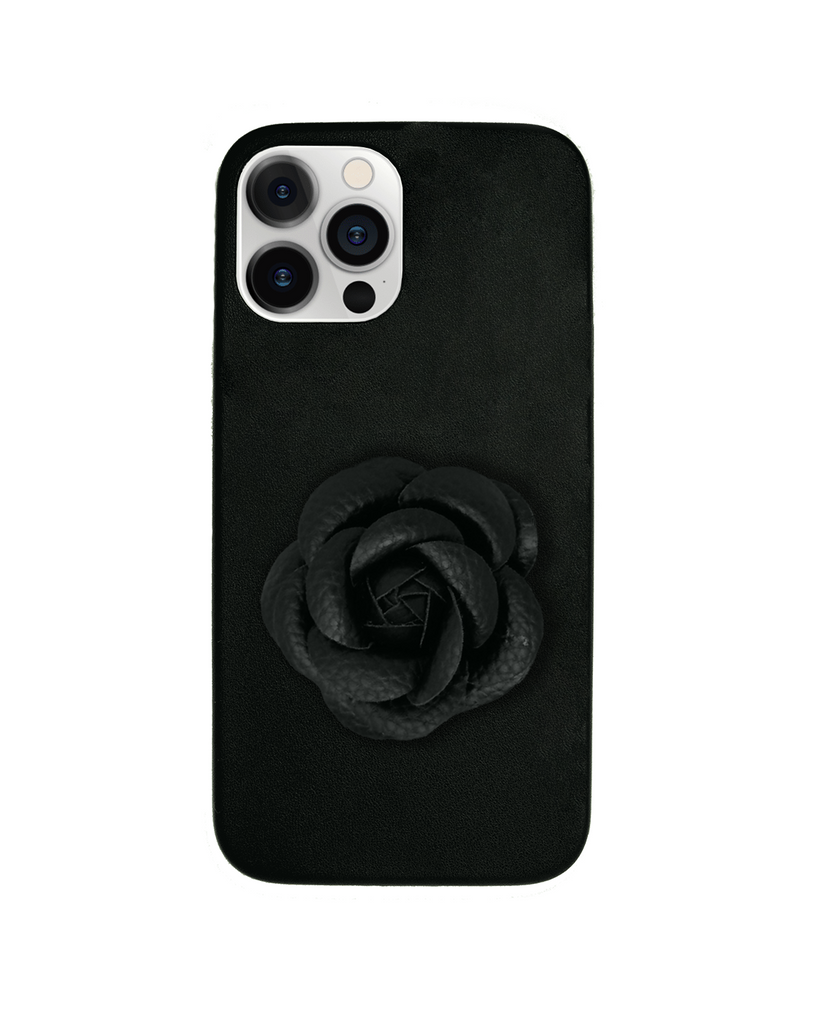 Black Black Camellia Case iPhone 15 Plus