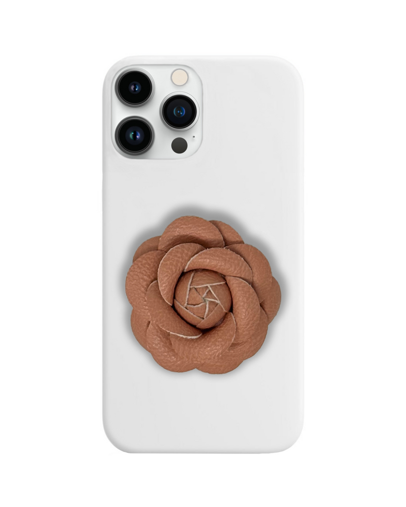 Pink White Camellia Case iPhone 15 plus
