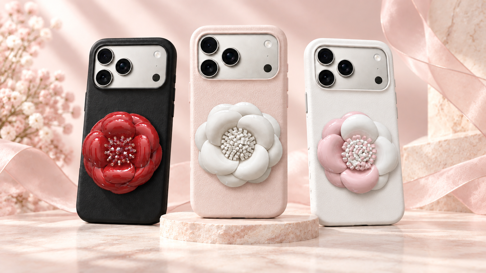 Three Halo Cases arranged for iPhone 18 pre-orders